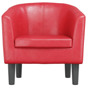 Fauteuil rouge similicuir