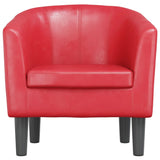Fauteuil rouge similicuir