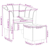 Fauteuil avec repose-pied marron similicuir