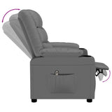Fauteuil inclinable électrique Gris Similicuir