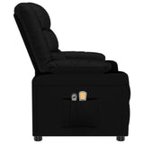 Fauteuil électrique de massage Noir Similicuir