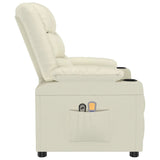 Fauteuil de massage électrique Crème Similicuir