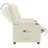 Fauteuil de massage électrique Crème Similicuir