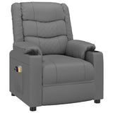 Fauteuil de massage électrique Gris Similicuir