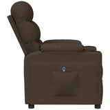 Fauteuil inclinable électrique Marron foncé Tissu
