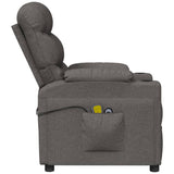 Fauteuil électrique de massage Gris foncé Tissu