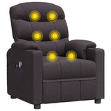 Fauteuil électrique de massage Marron foncé Tissu