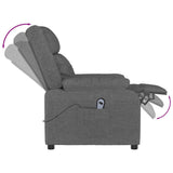 Fauteuil inclinable électrique Gris foncé Tissu