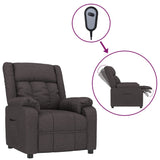 Fauteuil inclinable électrique Marron foncé Tissu