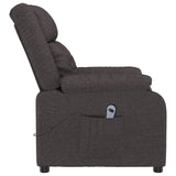 Fauteuil inclinable électrique Marron foncé Tissu