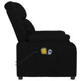 Fauteuil électrique de massage Noir Tissu
