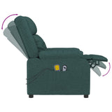 Fauteuil électrique de massage Vert foncé Tissu