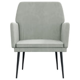 Fauteuil Gris clair 62x79x79 cm Velours