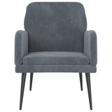 Fauteuil Gris foncé 62x79x79 cm Velours