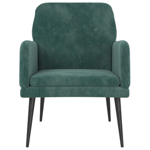 Fauteuil Vert foncé 62x79x79 cm Velours
