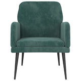 Fauteuil Vert foncé 62x79x79 cm Velours