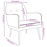 Fauteuil Vert foncé 62x79x79 cm Velours