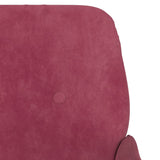 Fauteuil Rouge bordeaux 62x79x79 cm Velours