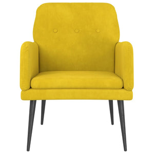 Fauteuil Jaune 62x79x79 cm Velours