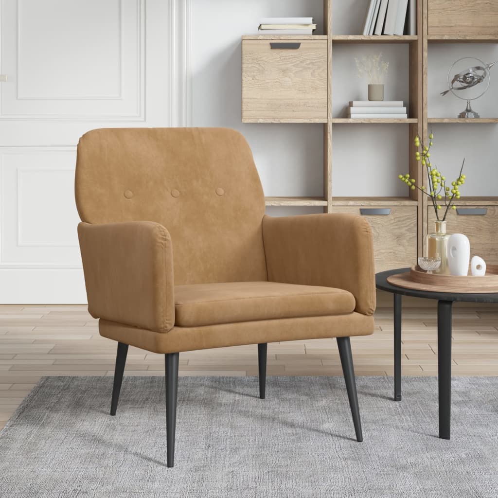 Fauteuil Marron 62x79x79 cm Velours