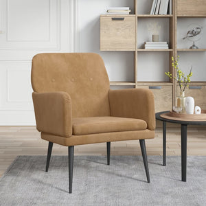 Fauteuil Marron 62x79x79 cm Velours
