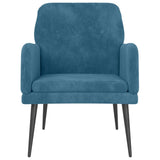 Fauteuil Bleu 62x79x79 cm Velours