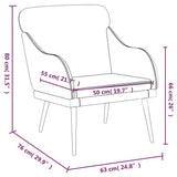 Fauteuil Noir 63x76x80 cm Similicuir