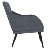 Fauteuil Gris foncé 63x76x80 cm Velours