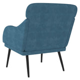 Fauteuil Bleu 63x76x80 cm Velours