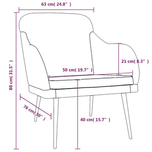 Fauteuil Rose 63x76x80 cm Velours