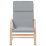 Chaise de relaxation avec repose-pied Gris clair Tissu