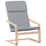 Chaise de relaxation avec repose-pied Gris clair Tissu