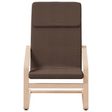 Chaise de relaxation avec repose-pied Marron foncé Tissu