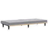 Canapé-lit avec porte-gobelets gris clair tissu