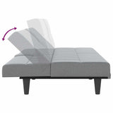 Canapé-lit avec porte-gobelets gris clair tissu