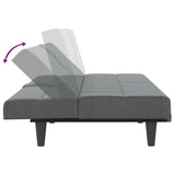 Canapé-lit avec porte-gobelets gris foncé tissu