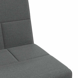 Canapé-lit avec porte-gobelets gris foncé tissu