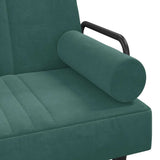 Canapé-lit avec accoudoirs vert foncé velours