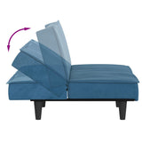 Canapé-lit bleu velours
