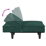 Canapé-lit vert foncé Velours