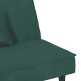 Canapé-lit vert foncé Velours