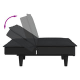 Canapé-lit noir tissu