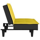Canapé-lit jaune clair tissu
