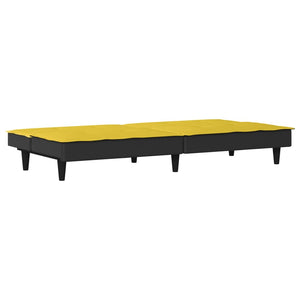 Canapé-lit jaune clair tissu