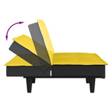 Canapé-lit jaune clair tissu