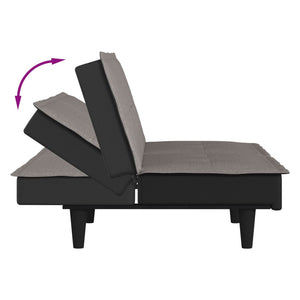 Canapé-lit taupe tissu