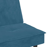 Canapé-lit avec porte-gobelets bleu velours