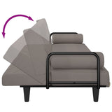 Canapé-lit avec accoudoirs taupe tissu