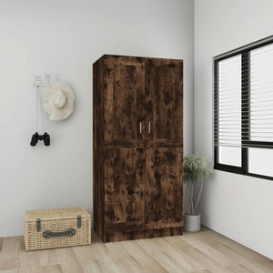 Garde-robe Chêne fumé 82,5x51,5x180 cm Bois d'ingénierie