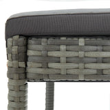 Tabourets de bar avec coussins lot de 6 gris résine tressée